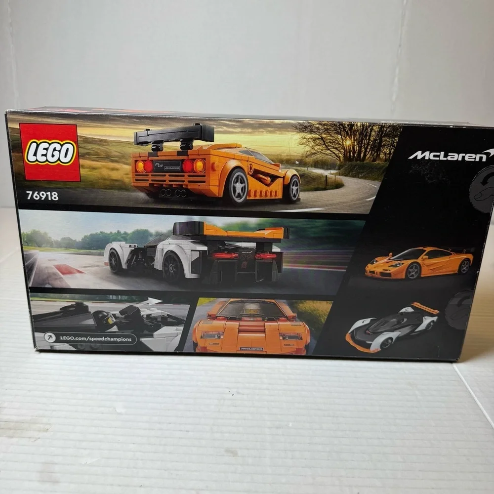 Lego Speed Champions McLaren Orange and White Race Cars
